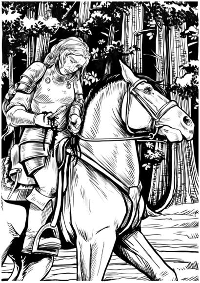 Gwen shot by an arrow.
