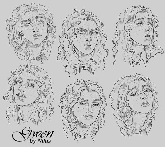 "Gwen's facial expressions"